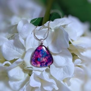 Hand Painted Necklace - The Night Garden 243